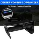 Autorder Center Console Organizer for Subaru Forester 2019-2024 Without Wireless Charger Accessories Armrest Storage Box Secondary Insert Tray Partition Panel Black
