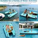 Inflatable Dock with Water Ramp, 6 inch Thick Non-Slip Inflatable Floating Dock for Dogs & Adults, Durable Drop-Stitch Floating Dock Platform for Lake, Ocean, Swimming & Fishing (10ft × 6ft × 6")