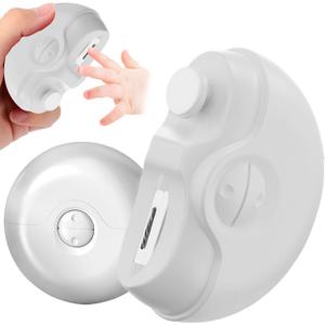 3 x 2 in 1 Automatic Nail Clippers - Electric Nail Trimmer with 2 Adjustable Speeds, for Seniors, Kids, Adults (White)