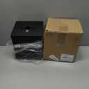 TOPZEA Suggestion Box with Lock, Wall Mounted Ballot Donation Box Collection Box, Metal Freestanding Suggestion Box with 50 Free Suggestion Cards, Key Drop Box, Black, 9"x 7.4"x 6"
