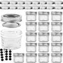VERONES Mason/Canning Jars, 4 OZ Jelly Jars With Regular Lids and Bands, Ideal for Jam, Honey, Wedding/Shower Favors, DIY Spice Jars, 16 PACK, Extra 16 Lids