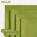 MIULEE Pack of 4 Decorative Outdoor Throw Pillow Covers Linen Waterproof Pillow Covers Summer Farmhouse Cushion Cases for Patio Garden Tent Balcony Couch Sofa 18x18 Inch Moss Green