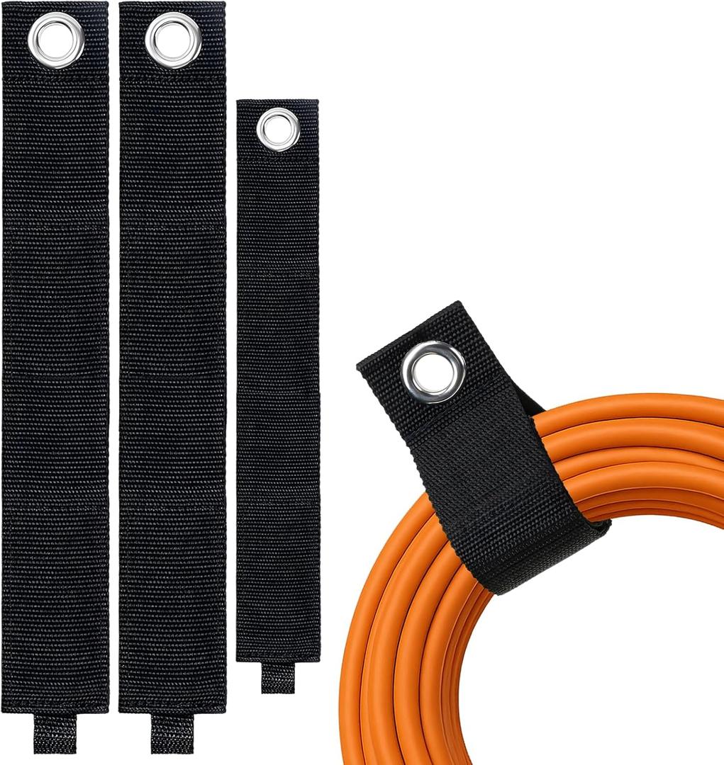 3-Pack Heavy-Duty Extension Cord Holder, Two Sizes, Durable Nylon Cable Organizer Straps for Hanging CablesCords, Hoses, RopesTools and Outdoor Organization