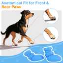 Waterproof Silicone Dog Shoes for Small Medium & Large Dogs, 4 PCS Non Slip Dog Rain Boots with Adjustable Magic Tapes, Paw Protectors Dog Boots for Hot Pavement, Beach, Rain, Hiking (Blue, 2XL)