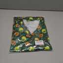 St. Patrick's Day Scrub Tops for Women Stretch Vneck Shamrock Clover Printed Nurse 2 Pockets Holiday Working Uniforms (X-Large)