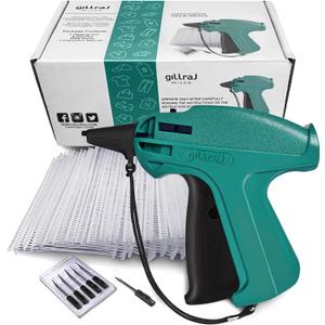 GILLRAJ Price Tagging Gun Not a Stitch Gun Jumbo Pack 5000pcs 2" Long Barbs & 6 Needles, Clothing Hang Tag Attacher Gun for Retail Consignment Garage Yard Sale (Tag Gun Set with 5000 x 2" Pins)