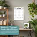 4 x 2026 Wall Calendar, Monthly Planner from September 2025 to December 2026, A4 Size with Holidays & Notes Section, Flower Design