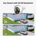 SEHMUA 2K Solar Security Cameras Wireless Outdoor, 2 Pack 360° View Pan/Tilt WiFi Security Camera Outside with Color Night Vision,Easy to Install, PIR Alarm, 2-Way Audio