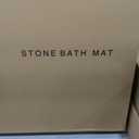 Home Bath Stone Mat 24"x16" (2-Pack) Quick-Dry, Non-Slip Diatomaceous Earth Mat, Stylish & Absorbent, White Straight