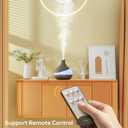 500ML Essential Oil Diffuser: Aroma Diffuser with Remote Control for Hotel Spa Yoga Room - Humidifiers for Bedroom with 14 Colors LED Night Light for Kids/Women Home Relaxation (Onyx Black)