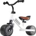 KRIDDO Baby Balance Bike 12 Year Old, Mini Cruiser Bike for One Year Old First Birthday Gifts Baby Toys 12 Months to 2.5 Year Old, White