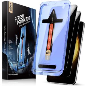 MAGIC JOHN 2 Pack for Samsung Galaxy S23 Plus/ S23+ (6.6 Inch) Privacy Screen Protector Tempered Glass, Bubble Free,Auto Dust-Elimination Installation, Anti Scratch, Anti-spy