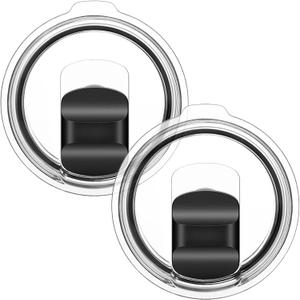 20 oz Tumbler Lid for Yeti, 2-Pack Magnetic Replacement Lids for YETI 20 oz Tumbler, 10/24 oz Mug, 10 oz Lowball - Spill Proof Cup Lids Covers with Magnetic Slider Switch, BPA Free