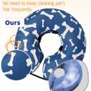 Supet Inflatable Dog Cone Collar for Large Medium Small Dogs, Soft Cone Collar for Dogs Cats, ECollar Doggie Neck Donut Dog Cone Alternative After Surgery M