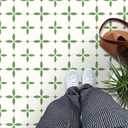 MORCART Peel and Stick Floor Tile Star Waterproof Vinyl Flooring DIY Flooring for Bathroom, Kitchen, Fireplace, Pet House, Stairs, Bedrooms, Wall, Store(20PCS,7.87" x 7.87",Green+White)