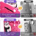 OUTXE 2 Pack Bogg Bag Cup Holder for Stanley, Large Drink Holder Compatible with All Bogg Bag, Adjustable Cup Holder Attachment, 40 oz Water Bottle Accessories for Simply Southern Bogg Bag (#1-Black)