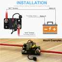 E69 20A Amp Manual Reset Circuit Breaker 12V-32V DC for Boat RV Motor Solar System Waterproof Switchable | UL Certified