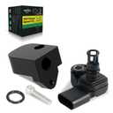 Intake Air Pressure and Temperature Sensor + Black Spacer Kit Fit for Chevrolet Silverado GMC Sierra 2500HD 3500HD 6.6L L5P Duramax Diesel 2017-2024, Replace 12681993 Manifold Pressure (MAP) Sensor