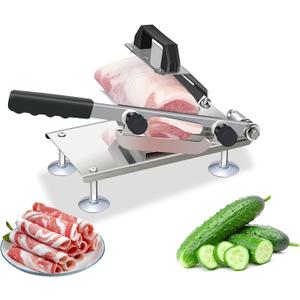 Manual Frozen Meat Slicer Meat CutterMeat Cutter Beef Mutton Roll for Hot Pot BBQ Food Slicer Slicing Machine for Commercial or Home Cooking of Hot Pot Shabu Shabu Korean BBQ