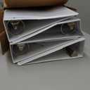 Cardinal Economy 3 Ring Binder, 3 Inch, Presentation View, White, Holds 625 Sheets, Nonstick, PVC Free, 4 Pack of Binders (00430)