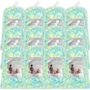 Bean Bag Filler, 60lbs Shredded Memory Foam Filling, Bean Bag Chair Filling Stuffing, Bean Bag Refill Insert, Punching Bag Filler, Pillow Filler Stuffing for Stuffed Animals/Arts Crafts(Multi)