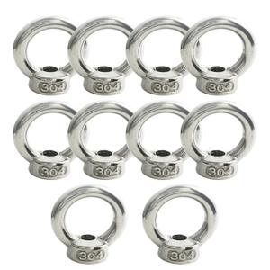 10 Pcs M8 Stainless Lifting Eye Nuts Thread Ring Shoulder Metric EyeNuts Fastener