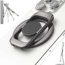 for MagSafe Magnetic Phone Grip Stand [Upgrade Dual-Hinge-Sided Magnets] Compatible with MagSafe Ring Gym Car Holder for iPhone 17/16/15/14/13/12 Pro Max Series Case All Phones (Black)