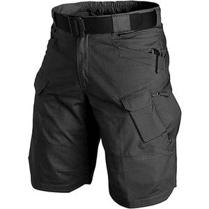 AUTIWITUA Men's Waterproof Tactical Shorts Outdoor Lightweight Quick Dry Breathable Hiking Fishing Cargo Shorts (Black, M)