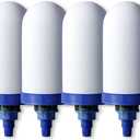 AquaEasy 4 Inch Ceramic Water Filter Candles (Pack of 4) Replacement Filter for Gravity water filtration system | Household Water Bucket Filtration System | Suits all major brands |