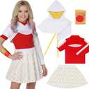 Zombies Costume for Girls Nova Costume,Cheerleader Dress for Character Halloween Cosplay (5-6 Years)