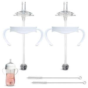 Straw Cup Conversion Kit for Philips Avent Natural Baby Bottles 2-Count, Food Grade Silicone Straw Nipples and Weighted Straw, Bottle Handles, Cleaning Brush, BPA-Free, Sippy Transition, 6+ Months Straw Cup Conversion Kit for Philips Avent Natural Baby Bottles 2-Count, Food Grade Silicone Straw Nipples and Weighted Straw, Bottle Handles, Cleaning Brush, BPA-Free, Sippy Transition, 6+ Months
