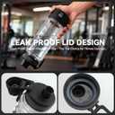 FANS-ONE Electric Protein Shaker Bottle, 24 oz USB C Rechargeable Electric Mixer, Shaker Cups for Protein Shakes and Meal Replacements, Portable Blender Self Mixing Cup for Gym Workout, Transparent