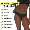 Bonks One Size Fits All Thong for Women, Pre-washed Emergency Panties  Stretchable and Seamless Underwear (Black)