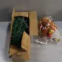 3 Ft Small Christmas Tree with Lights,50 Warm White & Colored Change LED Lights,Remote Control,8 Lighting Modes & Timer,Mini Xmas Tree with 3D Star & 44 Ornaments for Indoor Table Holiday Party Decor (Green)