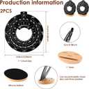 2 Pack Circle of Fifths Wheel Metal with Wooden Stand, Guitar Music Theory Disc Circle of Fifths Easy to Use Circle of Fifths Portable Circle of Fifths Wheel for Musicians Songwriting