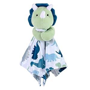 Minky Animal Snuggler Lovey Blanket For Kids, Babies, Boys, Girls, Gender Neutral Security Blanket With Stuffed Animal (Dynamic Dino)