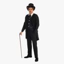 Fun Shack Mens Victorian Suit with Tailcoat Size Large