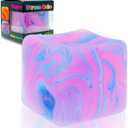 Stress Cube for Kid & Adults, Gel Filled Squishy Toys for Kids Stress Relief - High Density Squeeze Balls for Students Calming, Fidgets for Classroom Prize Toys, Purple