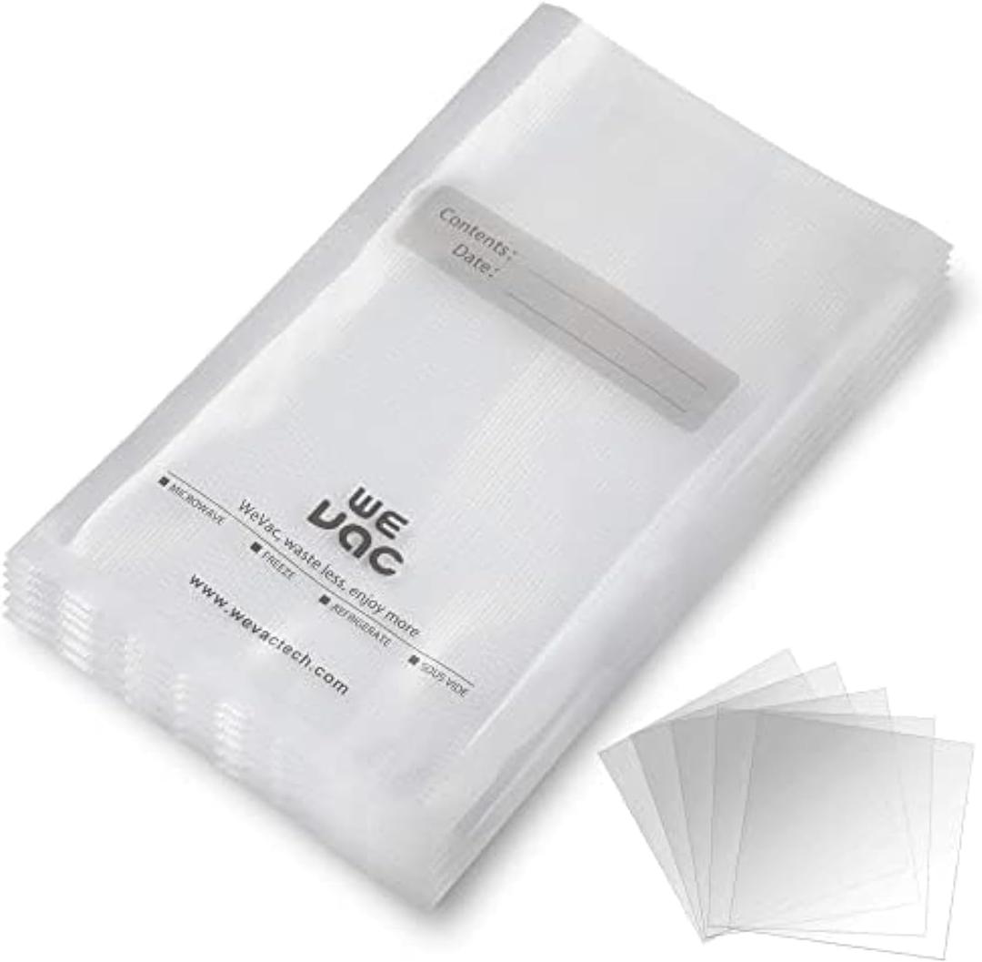 Wevac Vacuum Sealer Bags 100 Quart 8x12 Inch for Food Saver, Seal a Meal, Weston. Commercial Grade, BPA Free, Heavy Duty, Great for Vac Storage, Meal Prep or Sous Vide