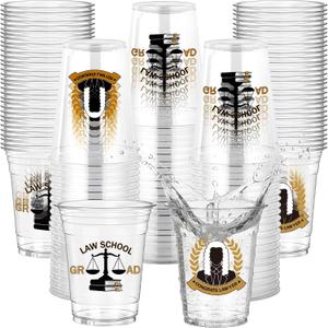 Rngmsi Graduation Cups Class of 2026-50 Pcs Lawyer Graduation Decorations 2026, 12 OZ Grad Disposable Plastic Cups for College, Grad Tableware Centerpieces Party Favors Decor