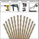 17/64 Inch Cobalt Drill Bit Set, M35 Jobber Length Twist Drill Bits,Suitable for Drilling in Hard Metal, Stainless Steel, Cast Iron,5 Pieces