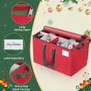 Nutcracker Storage Containers and Figurine Collectibles Storage Box Large Ornament Storage Organizer Stores Up to 8 Holiday Christmas Nutcrackers Figurines-Carolers Ornaments Red/15 Inches