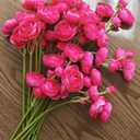 Letjolt Ranunculus Artificial Flower ROSEO Pink Silk Flowers Faux DIY Bouquet for Wedding Engagement Centerpieces Arrangements Bridal Shower Decorations Home Decor 18pcs
