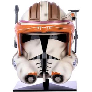 Coaplay Helmet Deluxe Full Head Commande Helmet Mask for Halloween, Color: Light Brown
