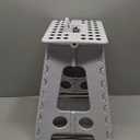 ACKO Folding Step Stool Foldable 17.5 Inch 400 lbs Capacity, Plastic Stools for Adults and Kids, Collapsible Stools for Kitchen, Stepping Stool with Handle (White)