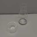 Wikapy Bedside Water Carafe and Glass Set With Silicone Coaster for Nightstand, Bedroom, 18 OZ Clear Mouthwash Dispenser for Bathroom