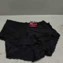 Maidenform Women's Boyshort Underwear, Microfiber With Lace Boyshort Panties, One Fab Fit, (Small, Black)