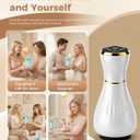 Electric Cupping Massager for Body with Suction, Microcurrent, Red Light & Heat, Lymphatic Drainage Massager, 12 Intensity Body Sculpting Machine, Cellulite Massage Tool for Arms Legs Waist Back-White