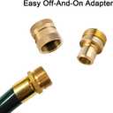 Garden Hose Quick Connect Brass Hose Quick Connectors Water Hose Connector 3/4"GTH (3 Female Coupler+ 6 Male Nipples), 3 Sets