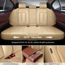 Car Seat Covers, Leather Seat Covers for Cars Full Set, Waterproof and Breathable Suitable for Most SUV/Truck/Sedan/Automotive 5 Pack(Beige)